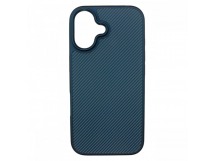 Задняя накладка для iPhone 16 (силикон, поддержка MagSafe), синяя(Full TPU Case) (PL-97) PiBlue
