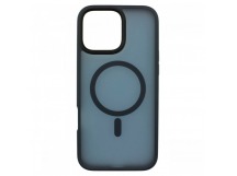 Задняя накладка для iPhone 16 Pro Max (пластик, поддержка MagSafe),синяя (Full Case) (PL-52) PiBlue