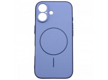 Задняя накладка для iPhone 17 (силикон, матовая, поддержка Magsafe,синяя)