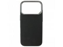 Задняя накладка для iPhone 17 Pro (карбон, ультратонкая), черная (FullCase) (PL-99) PiBlue