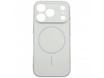 Задняя накладка для iPhone 17 Pro (силикон, матовая, поддержкаMagsafe, белая)
