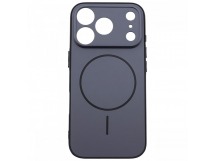 Задняя накладка для iPhone 17 Pro (силикон, матовая, поддержкаMagsafe, черная)