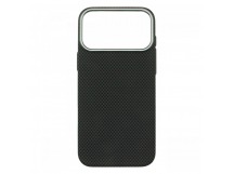 Задняя накладка для iPhone 17 Pro Max (карбон, ультратонкая), черная(Full Case) (PL-99) PiBlue