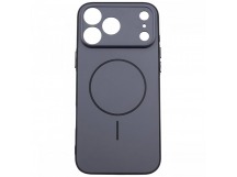 Задняя накладка для iPhone 17 Pro Max (силикон, матовая, поддержкаMagsafe, черная)