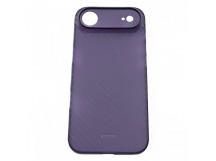 Задняя накладка для iPhone 17 Air (карбон, ультратонкая, с защитойкамеры, защита от отпечатков пальцев), фиолетовый (Air Carbon) (FullCase) KZDOO