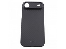 Задняя накладка для iPhone 17 Air (карбон, ультратонкая, с защитойкамеры, защита от отпечатков пальцев), черная (Air Carbon) (Full Case)KZDOO