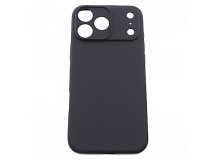 Задняя накладка для iPhone 17 Pro Max (ультратонкая, защита ототпечатков пальцев, силиконовая, матовая), черная (Q Series) (Full Case)KZDOO