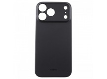 Задняя накладка для iPhone 17 Pro Max (ультратонкая, с защитойкамеры, защита от отпечатков пальцев, матовая), черная (Air Skin) (FullCase)) KZDOO