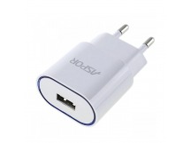 ASPOR Сетевое зарядное устройство USB 1000mA 1 выход USB, (A818)ASPOR