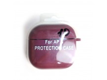 Чехол для наушников AirPods 4 Protection Case с карабином бордовый (10)