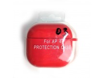 Чехол для наушников AirPods 4 Protection Case с карабином красный (03)