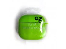 Чехол для наушников AirPods 4 Protection Case с карабином салатовый (07)