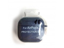 Чехол для наушников AirPods 4 Protection Case с карабином темно-синий (16)