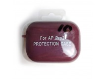 Чехол для наушников AirPods Pro/Pro2 Protection Case с карабином бордовый (10)