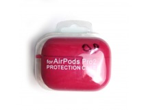 Чехол для наушников AirPods Pro/Pro2 Protection Case с карабином малиновый (08)