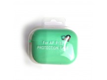 Чехол для наушников AirPods Pro/Pro2 Protection Case с карабином мятный (09)