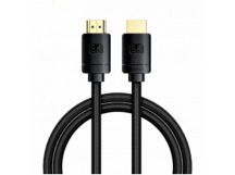 HDMI-кабель 4KHDMI-4KHDMI Baseus CADKLF-F01, силикон, 2.0 м, круглый, черный