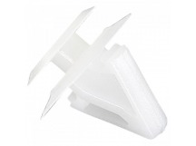 Автокрепеж Auto Parts Автоклипса нажимная распорная с 2-мя шляпкамиD=18мм/d=11,3мм/H=13,5мм (0068) белый