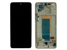 Дисплей для Xiaomi Poco F4 + тачскрин + рамка (серебро), Full ORIG