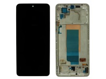 Дисплей для Xiaomi Poco F4 + тачскрин + рамка (серебро), Full ORIG