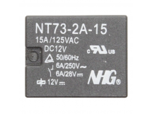 Реле электромагнитные FORWARD NT73-2-A-15-DC12V (JQC-3F) Реле12В SPST-NO 250В 6А