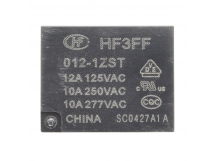 Реле электромагнитные HONGFA HF3FF/012-1ZST Реле 12В SPDT 277В10А (AgSnO)