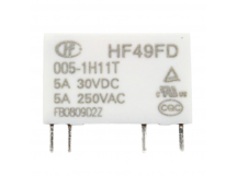 Реле электромагнитные HONGFA HF49FD/005-1H11T Реле 5В SPST-NO250В 5А (AgSnO) шаг 5мм