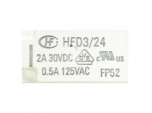 Реле электромагнитные HONGFA HFD3/24 Реле 24В DPDT 125В 0,5А(AgNi+Au) сигнальное [G6S-2-Y DC24]
