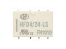 Реле электромагнитные HONGFA HFD4/24-LSR Реле 24В DPDT 125В0,5А (AgNi+Au) сигнальное с фиксацией 1 катушка SMT