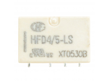 Реле электромагнитные HONGFA HFD4/5-LSR Реле 5В DPDT 125В 0,5А(AgNi+Au) сигнальное с фиксацией 1 катушка SMT