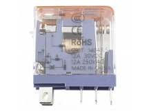 Реле электромагнитные LANBOO LBJ13A Реле LBJ13A-11T/DC12V/12A смеханическим и LED индикатором 12В SPDT 250В 12А 5pin, ручнаякоммутация