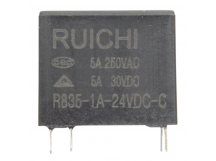 Реле электромагнитные Ruichi R835-1A-24VDC-C Реле 24В SPST-NO250В 5А