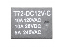 Реле электромагнитные Ruichi T72-DC12V-C Реле 12В SPDT 240В 5А