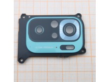 Стекло задней камеры для Xiaomi Redmi Note 10 4G/Note 10s 4G/PocoM5s в рамке (зеленый)