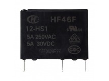 Реле электромагнитные HONGFA HF46F/12-HS1 Реле 12В SPST-NO 250В5А (AgNi)