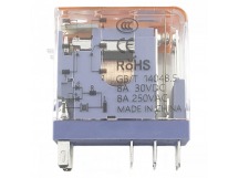 Реле электромагнитные LANBOO LBJ13A Реле LBJ13A-22T/AC220V/8A смеханическим и LED индикатором 220В DPDT 250В 8А 8pin, ручнаякоммутация