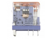 Реле электромагнитные LANBOO LBJ13A Реле LBJ13A-22T/DC24V/8A смеханическим и LED индикатором 24В DPDT 250В 8А 8pin, ручнаякоммутация
