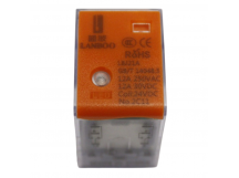 Реле электромагнитные LANBOO LBJ21A Реле LBJ21A-22/DC24V/12A смеханическим и LED индикатором 24В DPDT 250В 12А контакты 2,6мм8pin