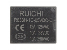 Реле электромагнитные Ruichi R833H-1C-05VDC-C Реле 5В SPDT 250В10А