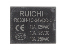 Реле электромагнитные Ruichi R833H-1C-24VDC-C Реле 24В SPDT 250В10А
