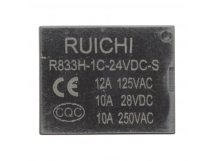Реле электромагнитные Ruichi R833H-1C-24VDC-S Реле 24В SPDT 250В10А