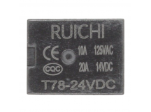 Реле электромагнитные Ruichi T78-24VDC Реле 24В SPDT 125В 10А