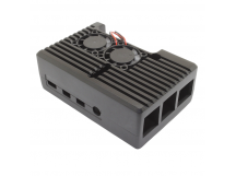 Одноплатные компьютеры NONAME Raspberry Pi 4B корпусалюминиевый с двумя кулерами черный 92x62x32мм
