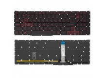 Клавиатура Acer Nitro 5 AN515-46 с красной подсветкой (узкий шлейф клавиатуры)