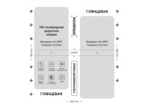 160x180 0.25mm UVSPET Глянцевая Ультрафиолетовая защитная пленка
