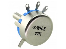 Резисторы переменные NONAME WH5-1А-22K Резистор переменный 22кОм 20% 0,1Вт длина вала 16мм (6мм)