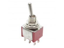 Тумблеры DAIER MTS-202R Тумблер на панель ON-ON DPDT 250В 3А(6мм)