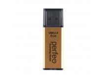 Флеш-накопитель USB2.0 8Gb Perfeo E03 (PF-E03Gl008ES) золотой, шт
