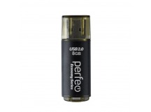 Флеш-накопитель USB2.0 8Gb Perfeo E04 (PF-E04B008ES) Черный, шт