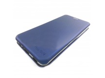 Сумка футляр-книга для iPhone 13 (экокожа, с силиконовым креплением,на магните, синяя (PREMIUM)) Faison